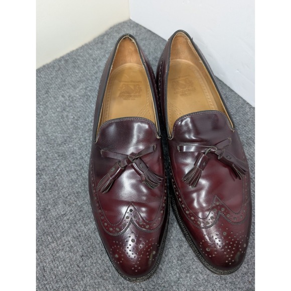 Johnston & Murphy Aristocraft Burgundy Brown Leather Tassel Loafer Mens Shoes 10 main image 7